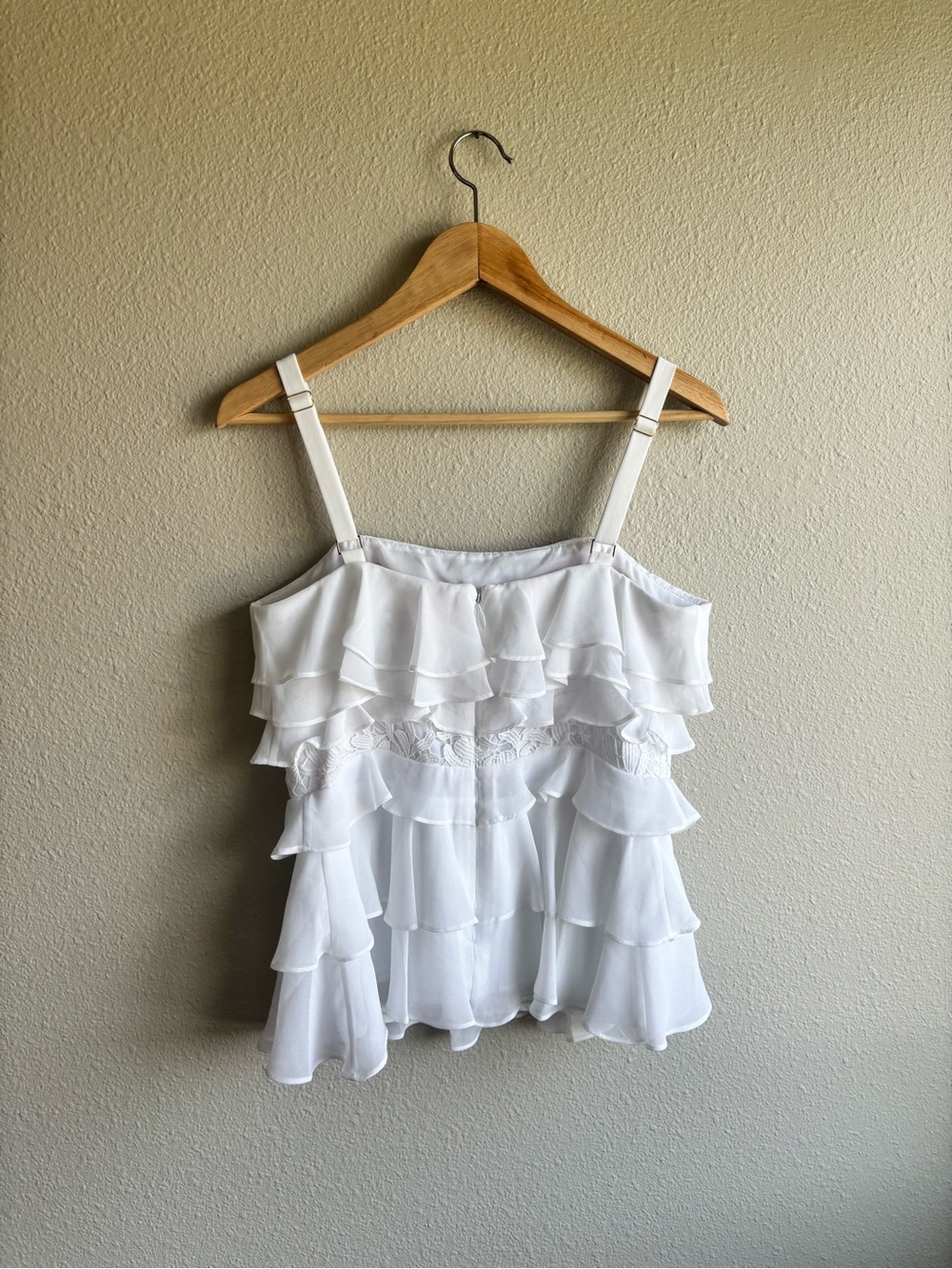 White Ruffle Tiered Top - Picture 4 of 7